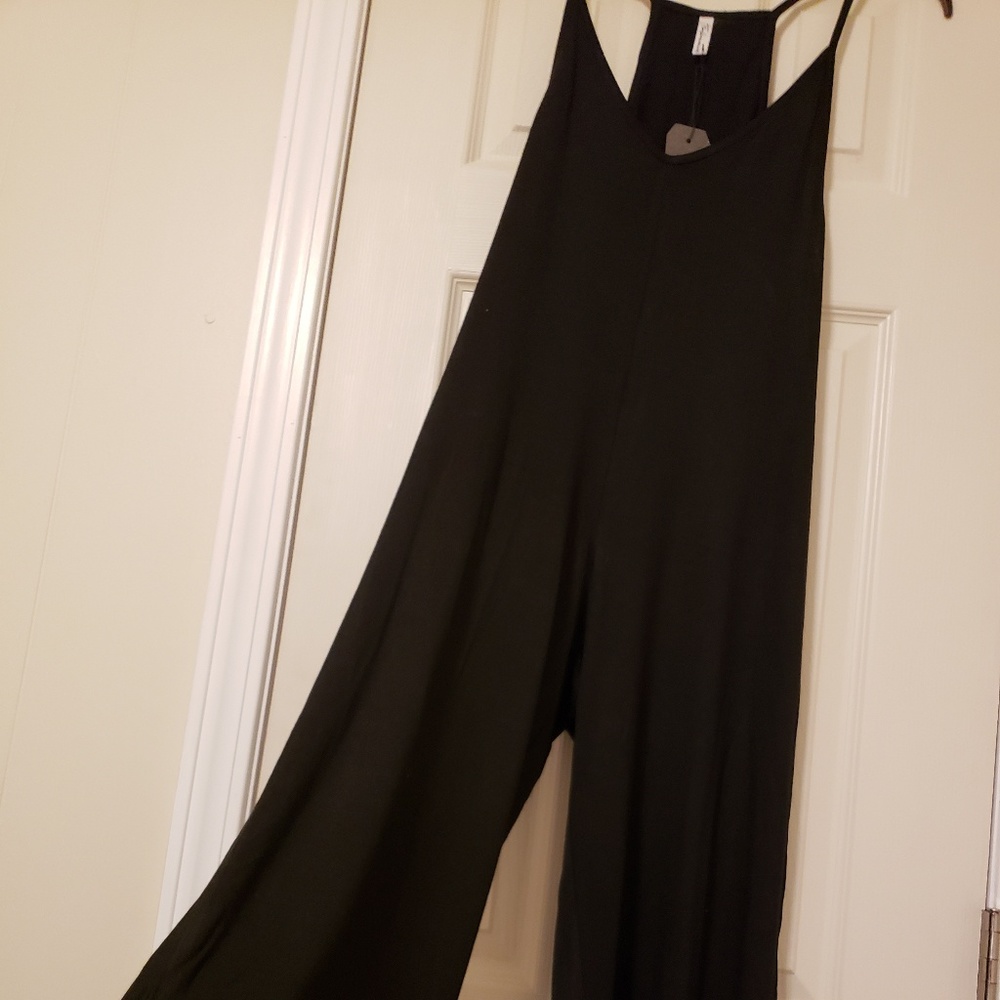 Black Fun-tastic Gaucho Jumpsuit - Picture 2 of 6